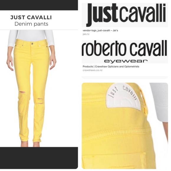 Roberto Cavalli Denim - Cavalli yellow jeans